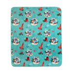 Disney Lilo & Stitch Holiday Kids Fleece Blanket EXPRESSIONS Throw for Toddlers Teen, All Season Super Soft Comfy Flannel Blanket, Best Gifts for Boys and Girls, 50x60 inches (Official Disney Product)