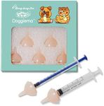 Bubble milk bowl Silicone Feeding Nipple and Syringes for Newborn Kittens, Puppies, Rabbits, Small Animals Dongdong pet (S Size (5 pcs), Pink)