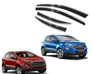 Auto Royal Compatible Chromeline Silverline Door Visor Wind Deflector for Ford Ecosports Old Model 2012 2017 Set of 4 Pieces