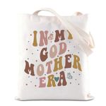 ENSIANTH Godmother Tote Bag In My Godmother Era Madrina Gift Mothers Day Gift Godmom Appreciation Handbag Religion Gift (CA Godmother bag)