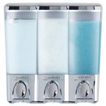 BETTER LIVING Products Clear Choice Dispenser III Three Chamber Shower Dispenser, Chrome