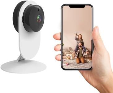 AGSHOME Videocamera di sicurezza intelligente per interni WiFi, video HD1080p, rilevazione di movimento, audio bidirezionale,plug-in,può funzionare allarme casa