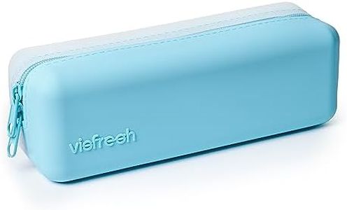 Visfresh Disposable Daily Contact-Lens Case Organizer, Travel-Friendly, Premium Quality, Water-Resistant Silicone Case with Clearly Labeled R & L, Storage up to 30 Lenses (Blue)