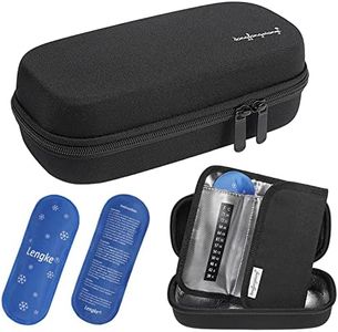 JAKAGO Insulin Cooler Travel Case,Insulin Pen Case with 3 Ice Pack & Temperature Strip for Insulin Pens and Insulin Medicine Cool Storage (Black)