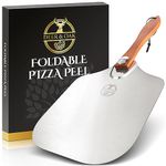 Deer & Oak 12 Inch Pizza Peel – Wooden & Aluminium Foldable Paddle – Pizza Oven Accessories – Easy Storage, Ideal for Any Pizza Oven