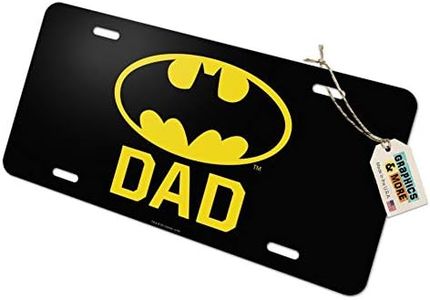 GRAPHICS & MORE Batman Bat Dad Shield Logo Novelty Metal Vanity Tag License Plate