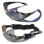 Ladgecom Camouflage All-Weather Sunglasses & Goggles with Head Strap for Cycling, Running & Ski Sports