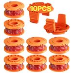 Eventronic 10ft Grass Trimmer Line Spool, Compatible with Worx String Trimmers (8-Line spools)