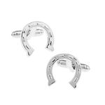 The Tie Hub Quriky Animals Cufflinks For Men (Steel Men's Equestrian Horseshoe Cufflinks)