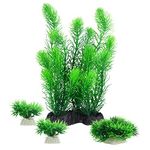 MyLifeUNIT Aquariums Decorations Plants, Artificial Aquarium Plants for Fish Tank Decor, Pack of 4