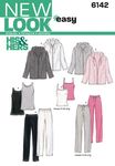 New Look Sewing Pattern 6142 Miss/Men Separates, Size A