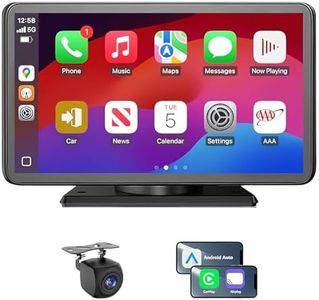 Wireless CarPlay & Android Auto Car Stereo - 7" HD Portable Touchscreen with Bluetooth 5.2, GPS Navigation, Mirror Link, Backup Camera, AUX & FM - Plug & Play for All Vehicles