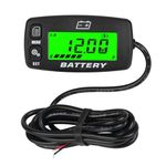 NInE-ROnG 12V 24V 36V 48V Battery Indicator LCD Battery Capacity Voltage Monitor Gauge for Lead-acid Battery, Gel Battery, Lithium Iron Phosphate Battery, Power Battery,Customized Battery Types