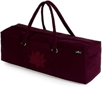 Yoga Studio Sac de Yoga - 71 x 23 x 18 cm - Sac en Coton pour Tapis de Yoga avec Poches de Rangement - Fermeture éclair YKK - Framboise