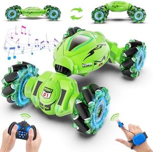 Dysaim Gesture RC Car, Gesture Sensing RC Stunt Car Toys for Kids 6-12 yr, 2.4GHz 4WD Hand Remote Control Cars with Lights Music, Off-Road 360° Rotation RC Drift Car Birthday Toy Gifts