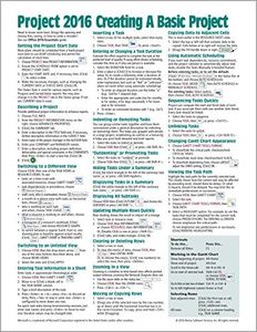 Microsoft Project 2016 Quick Reference Guide Creating a Basic Project - Windows Version (Cheat Sheet of Instructions, Tips & Shortcuts - Laminated Card)