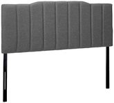 Zinus Upholstered Channel Stitched Headboard in Grey, Full