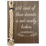 A Cord of Three Strands Wedding Sign, Bible Cross Wedding Unity Sign, Tie The Knot Ceremony - Strand of Three Cords Sign Ecclesiastes 4:9-12