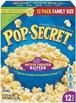 Pop Secret Popcorn, Movie Theater Butter, 3.2 Ounce Microwave Bags, 12 Count Box (Pack of 4)