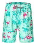 APTRO Men's Swim Trunks Quick Dry Swim Shorts Bathing Suit Board Shorts HW020 Flamingo L