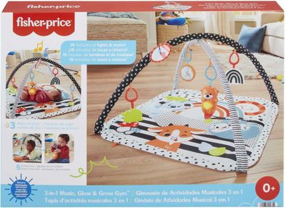Fisher-Price 3-in-1 Baby Activity Gym – Play Mat & Tummy Time Toy