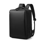 FANDARE Laptop Backpack Business Daypacks Travel Large Backpack with USB Charging Port College School Bag fits 15.6 Inch Laptop Bookbag for Men Waterproof Rucksack Black B