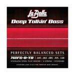 La Bella 760FS-B-TB Deep Talkin' Bass Stainless Steel Flat Wound Standard Bass Guitar Strings