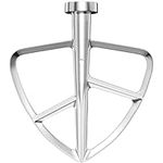 5.5-6QT Stainless Steel Flat Beater for KitchenAid Stand Mixer, Kitchen Aid Paddle Attachment Accessories/No coating/Dishwasher Safe Replacement for kitchenaid Professional 5 Plus and 602 Series Mixer