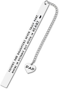 Father Dad Gifts from Daughter Long Distance Fathers Day Gifts for Dad Bookmark Dad Wedding Gift from Bride Daddy Birthday Gift Ideas Dad Reading Gifts Father Retirement Gift for Dad Engraved Gifts