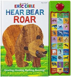 World of Eric Carle, Hear Bear Roar 30-Button Animal Sound Book - Great for First Words - PI Kids