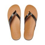 Reef Women's Cushion Court Flip-Flops Black/Natural, Size 5M