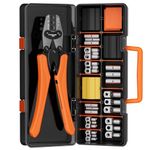 SOMELINE® Crimping Pliers Cable Lugs Set, Pipe Cable Lug Pliers 10-25 mm², Ring Cable Lugs Tinned Bolt Hole Copper Terminals, Crimping Pliers Set, Crimping Pliers - Power Tool - Crimping Pliers