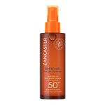 Lancaster Sun Beauty Fast Tan Optimizer Satin Dry Oil SPF50 150ml, Sunscreen For Body, Broad Spectrum Sun Protection