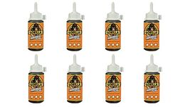 Gorilla Original Waterproof Polyurethane Glue, 4 ounce Bottle, Brown, (Pack of 8)