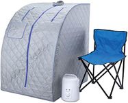 Durasage Lightweight Portable Personal Steam Sauna Spa for Relaxation at Home, 60 Minute Timer, 800 Watt Steam Generator, Chair Included