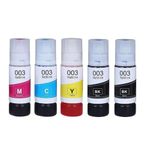 CARTRIDGE ZONE Refill Ink for Epson 003 Ink for L3110, L3150, L3250, L3252 L3101, L3210, L3215, L3216, L3151, L3152, L3156, L5190 – Epson Ink Bottle 003 (Color +2 BK)