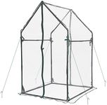 Gardzen Mini Greenhouse Heavy Duty Portable Green House, Clear Tent Indoor or Outdoor for Plants 36.2”(L) x36.2”(W) x59.5”(H)