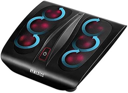 HoMedics, Triple Action Shiatsu Foot Massager with Heat | Deep-Kneading Rotating Heads & Soothing Heat | Large Design, Breathable Fabric & Toe Controls, Black