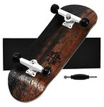 Prolific Complete Fingerboard - Pro Board Shape and Size, Bearing Wheels, and Trucks - 32mm x 97mm Handmade Wooden Board - Double Vision Edition