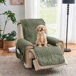 Pamhaven Green Quilted Recliner Cov
