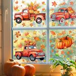 CHDITB Autumn Leaves Stickers,Fall Car Window Decals,Maple Leaves Stickers,Pumpkin Decals, DIY Vinly Pumpkin Wall Decoration Falling Leaf Decor for Living Room Bedroom Thanksgiving Party Door Decor