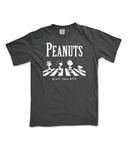 Riot Society Womens Short Sleeve Graphic Fashion T-Shirts, Peanuts Abbey Road World Tour (Graphite Charcoal Cc), X-Large