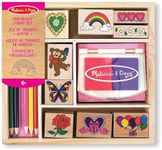 Melissa & Doug Friendship Wooden Stamps for Kids, Colouring Sets for Children Age 4, Stamps for Kids, Craft kits for kids, Kids Printing & Stamping, Kids Art Set, Arts and Crafts for Kids Age 4, 5, 6