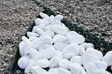 Thassos TRANS-PAL Decorative Natural Marble EXTRA WHITE 30-60mm 20 kg Pure White Pebbles Stones Gravel Chippings Landscape Garden Home