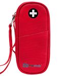 PracMedic Bags EpiPen Carry Case- Insulated & Roomy Epi Pens Carrying Case Holds 2 Epipens or Auvi-Q, Inhaler, Antihistamine Meds for Immediate Access to Allergy Medications During Emergencies(Red)