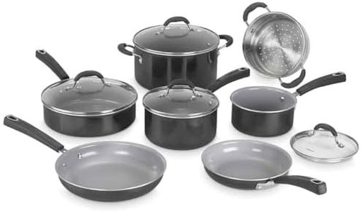 Cuisinart® Ceramica XT Non-Stick Cookware Set | 11pc pots and pan Set | Titanium Non-Stick Ceramic | for All hobs Including Induction | PFAS-Free | Tempered Glass lids | Fast, Even Heating