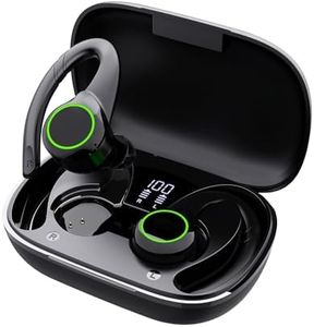 FITECRO Wireless Earbuds Bluetooth V5.3 Earbuds Built-in 4 Mic Bluetooth Headphones in-Ear Stereo Wireless Earphones 64H Total Playtime with Charging Case Waterproof Headset Ear Buds for Sport Running