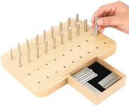 Hossmily 36-Hole Wooden Pegboard for Finger Dexterity, Hand Rehabilitation Board with 4mm/6mm/8mm Pegs, Hand Therapy Peg Board to Improve Fine Motor Skills and Hand-Eye Coordination