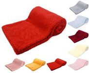 Baby SUPER SOFT Luxury WAFFLE Blanket (75 x 100cm) (Red)