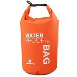 Uncle Paul Boat Dry Bags - Orange 15L Waterproof Bag For Drifting Boating Kayaking Fishing Rafting Swimming Camping Canoeing Surfing 15 Litres